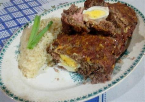 Pan De Carne Relleno Con Arroz Saborizado Receta De Guille Meza Cookpad