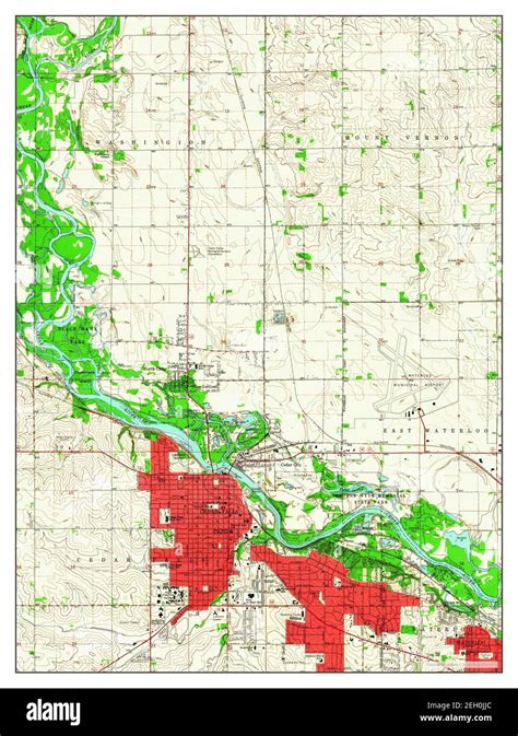 Map of cedar falls iowa Cut Out Stock Images & Pictures - Alamy