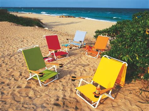 Telescope Casual Beach Chairs with Cup Holder Sling Lounge Set | LNEBBS ...