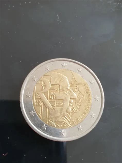 Piece Euros Rare Charles De Gaulle Comm Morative Eur