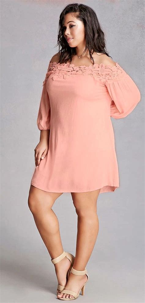 Plus Size Crochet Mini Dress Fashion Mode Curvy Girl Fashion Plus