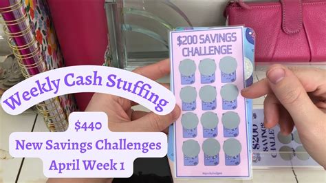 Weekly Cash Stuffing 440 April W2 Paycheck Starting Savings