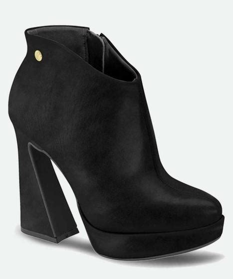 Bota Feminina Ankle Boot Salto Grosso Meia Pata Vizzano Ankle Boots