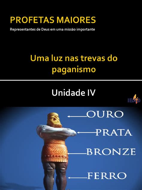 Profetas Maiores Unidade Iv Pdf Daniel Personagem Bíblica Livro De Daniel