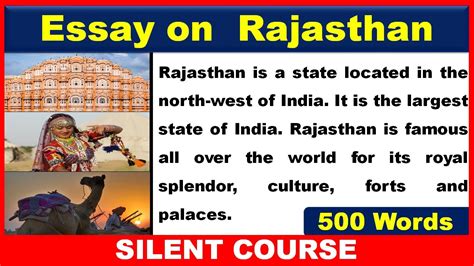 Essay On Rajasthan In English Rajasthan State Essay In English