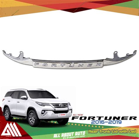 Toyota Fortuner Rear Trunk Lid With Led Thailand Made Chrome