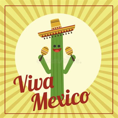 Viva Mexico Illustration Vector Art Logo Template And Illustration