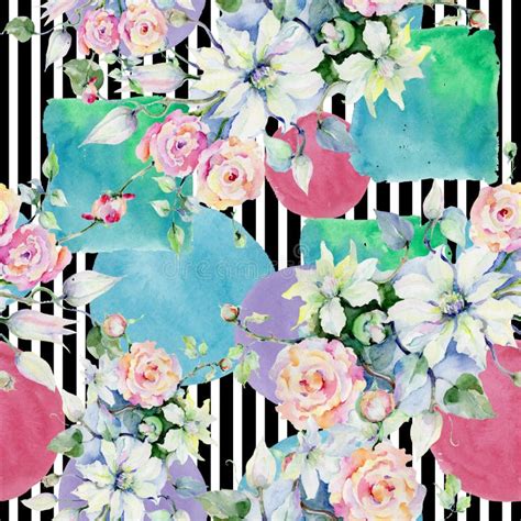 Tender Bouquet Flowers Seamless Background Pattern Fabric Wallpaper