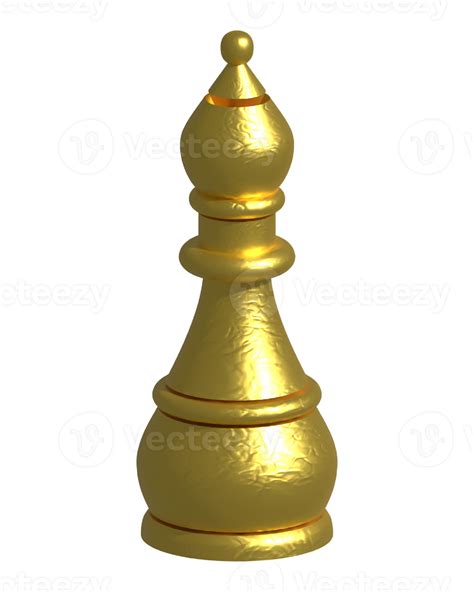 Gold Chess Bishop 3d Render 11306676 Png