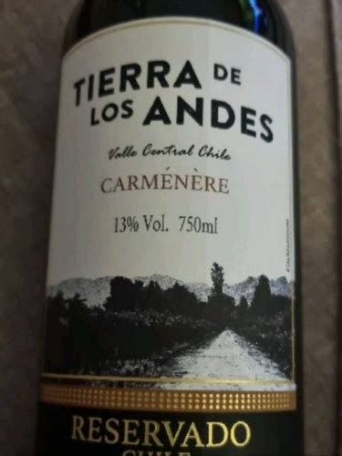 Reservado Tierra de los Andes Carménère Vivino US