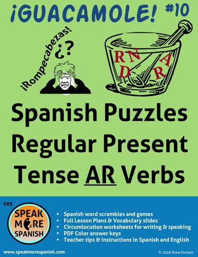 Bundle Spanish Regular Present Ar Verbs Verbos Regulares En Español Teaching Resources