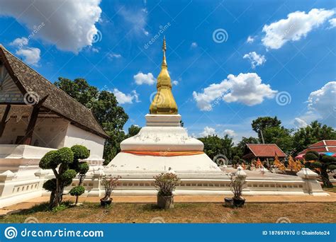 Golden Pagoda In Phra That Kham Kaen Khon Kaen Thailand Stock Photo