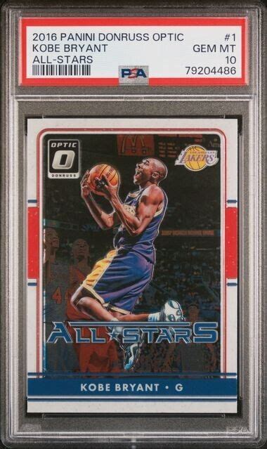 Panini Donruss Optic All Stars Kobe Bryant Psa Lakers Nba Ebay