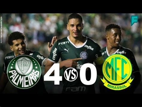 Palmeiras Goleia O Mirassol Por A E Est Nas Quartas De Final Da