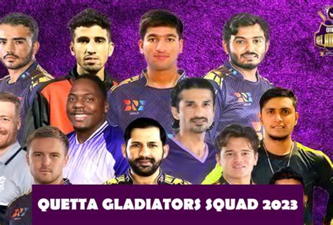 Quetta Gladiators Squad 2023 Psl 8 Quetta Gladiators Squad And Players