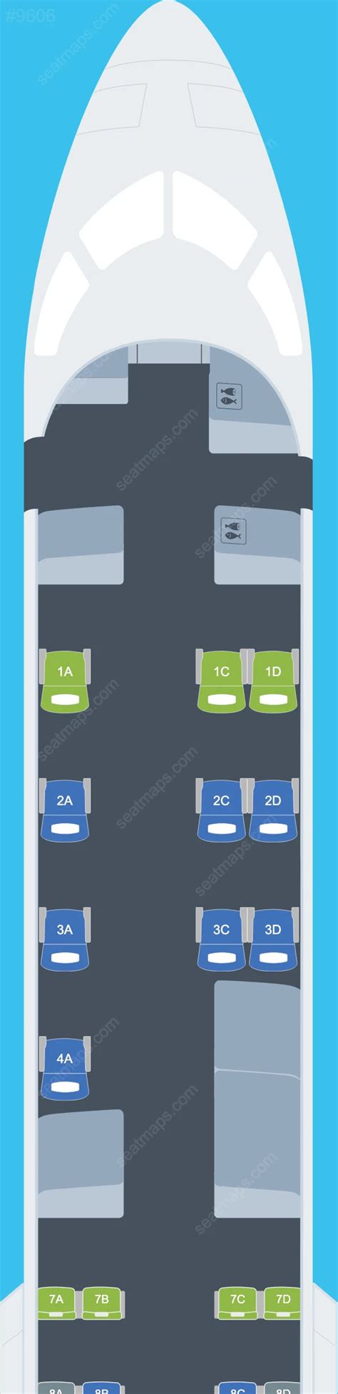 Seat map of United Bombardier CRJ-700 aircraft