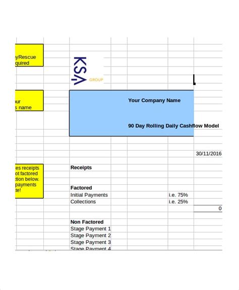 Daily Cash Flow Template Excel Free - Printable Templates: Your Go-To ...