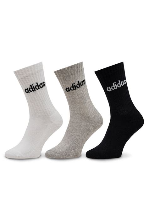 Adidas Skarpety Wysokie Unisex Linear Crew Cushioned Socks 3 Pairs