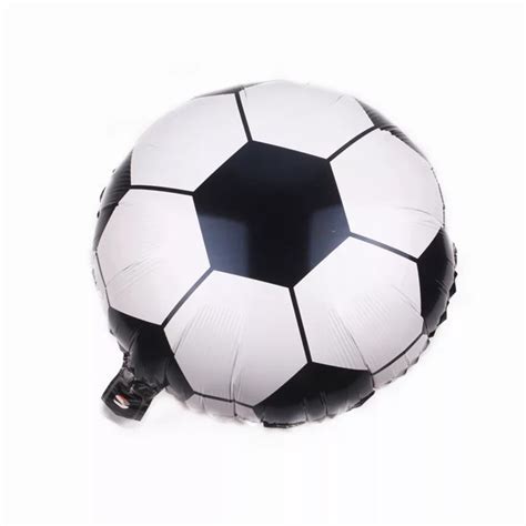 10 Un Balão Bexiga Bola de Futebol Metalizada P Festa Branco e Preto