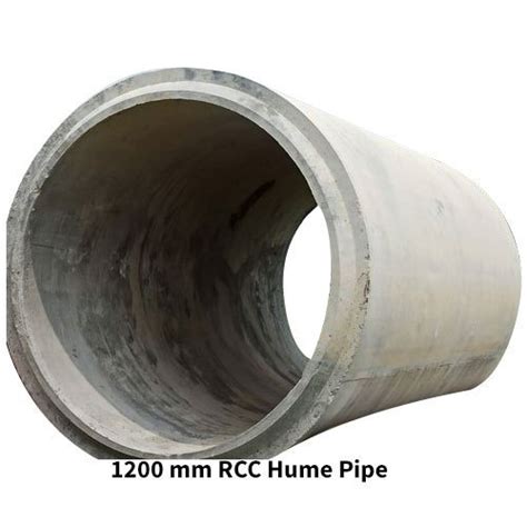 Cement Concrete RCC Hume Pipe Dia 1200mm NP4 Male Female Type For