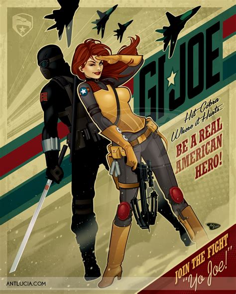 GI Joe Snake Eyes Scarlett Recruiting Poster By Ant Lucia Comic