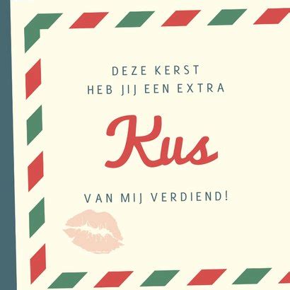 Grappige Kerstkaart Met Een Dikke Kus Door De Kaartje Go