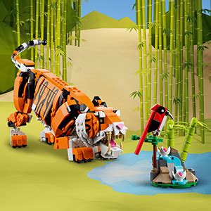 Lego Creator In Majestic Tiger Building Set Transforms From Tiger