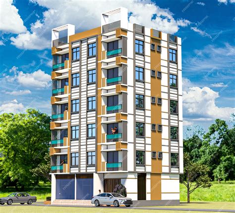 Premium Photo 6 Storey Apartment Building Design