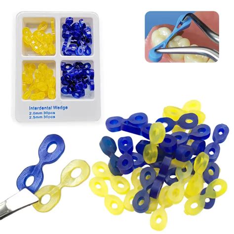 Pcs Of Molding Wedges Yellow And Blue Each Of Pcs Dental Elastic