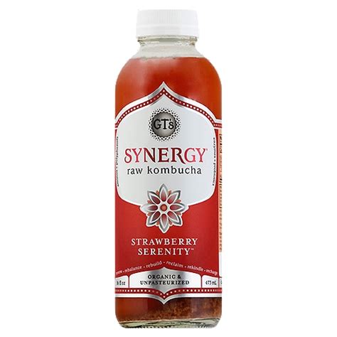 Synergy Strawberry Serenity Kombucha Organic 16oz Fairway