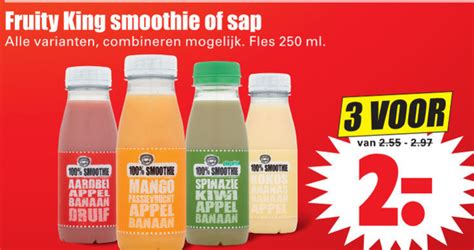 Fruity King Fruitsmoothie Folder Aanbieding Bij Dirk Details