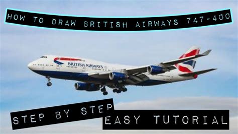 How To Draw British Airways 747 400 Youtube