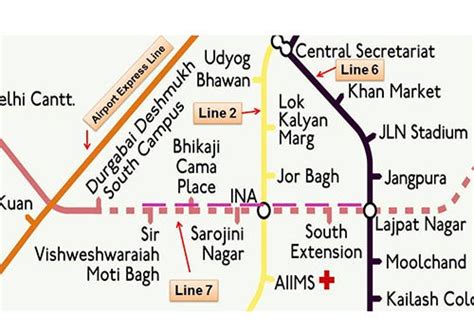 Delhi Metro | Durgabai Deshmukh South Campus-Lajpat Nagar on Pink line ...