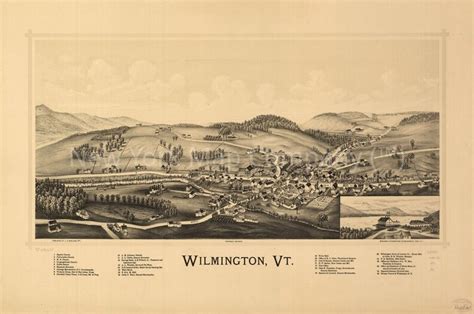 Map 1891 Map Wilmington Vt. Map Subjects: Vermont | Etsy