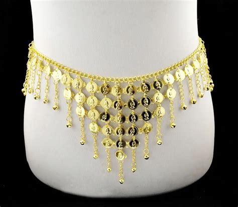 Bohemian Fashion Belly Chains Luxurious Gold Coins Tassel Turkish Waist Chains For Women Sexy