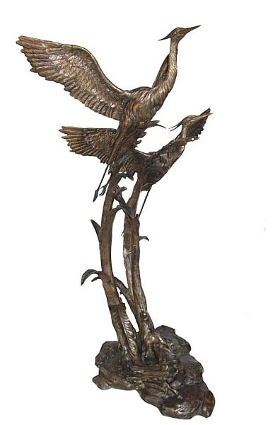 Bronze Heron Fountain Statue Heron Sculptures Price