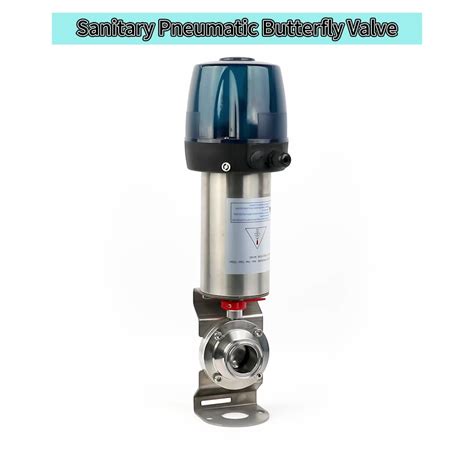 Sanitary Tri Clamp Pneumatic Actuator Stainless Steel Butterfly Valve