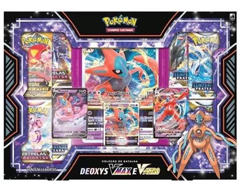 Coleção De Batalha Pokémon Deoxys Vmax E V Astro Copag Parcelamento