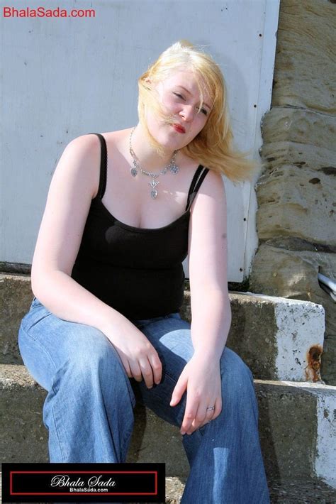 Chubby Blonde Girl Stripping And Showing Her Curvy Body Outdoors Photos