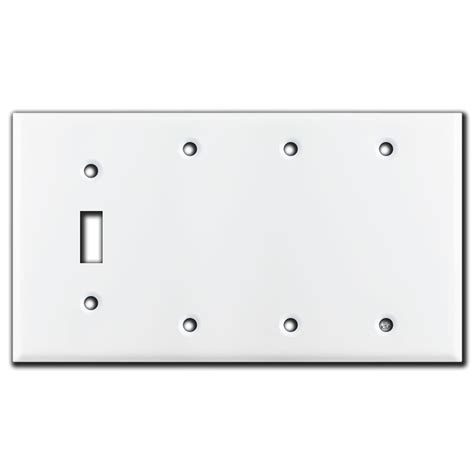 3-Gang 2-Toggle 1-Blank Wallplate - White | Kyle Switch Plates