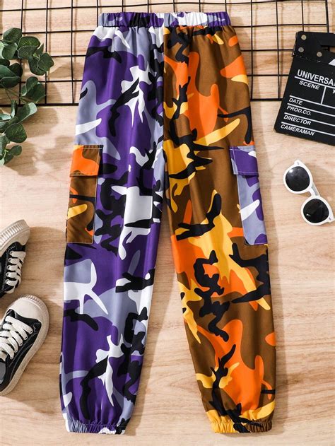 SHEIN Chico Preadolescente Pantalones Cargo Con Estampado De Camuflaje