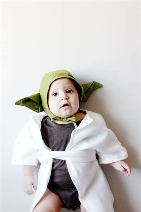 DIY Yoda Baby Costume - Yoda Bonnet and Robe - see kate sew