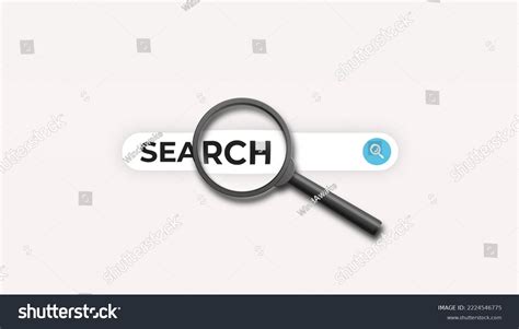 Magnifying Glass Search Bar On White Stock Illustration 2224546775