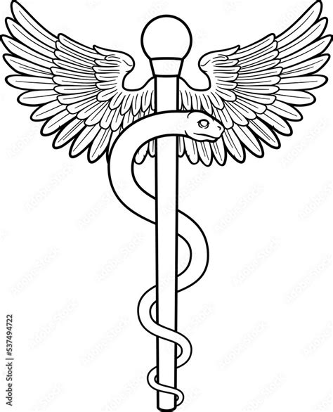 Rod of Asclepius Aesculapius Medical Symbol Stock Illustration | Adobe ...