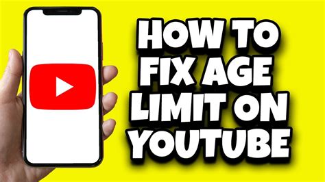 How To Fix Age Restriction On Youtube Quick Tutorial Youtube