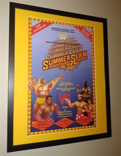 Wwf Summerslam Poster Randy Savage Hulk Hogan Zeus Brutus