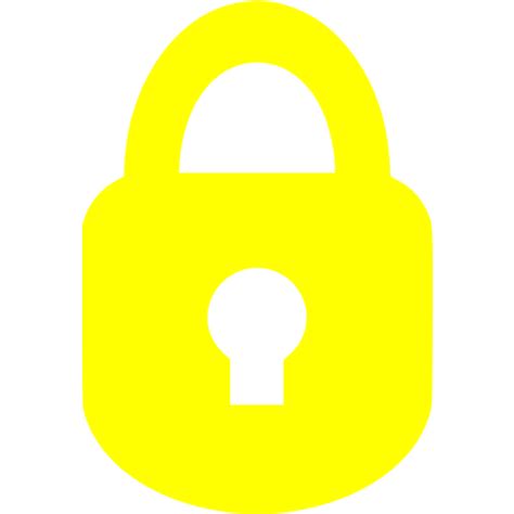 Yellow Padlock Icon Free Yellow Padlock Icons