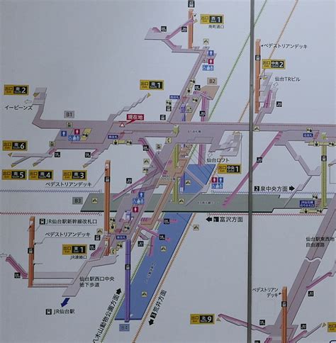 仙台駅地下鉄の構内図をわかりやすい案内図で紹介！路線図と料金も！