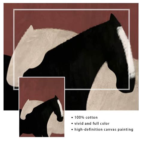 Abstract Horses Artwork Printed on Canvas • CanvasPaintArt