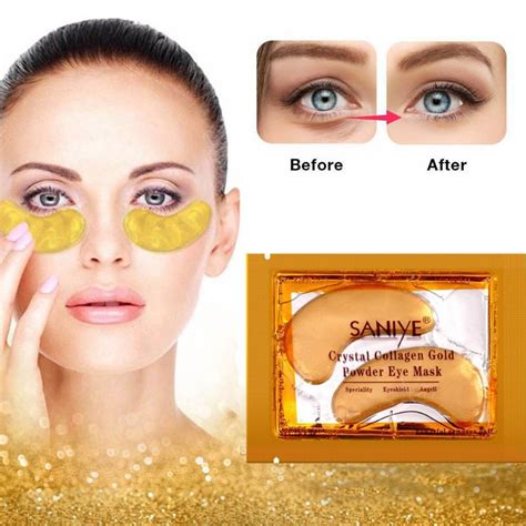 24k Crystal Collagen Gold Eye Mask Anti Aging Dark Circles Acne Beauty